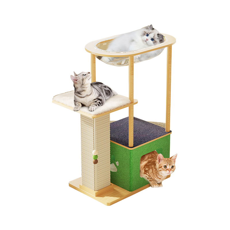 猫用屋内クライミングフレーム ままごと